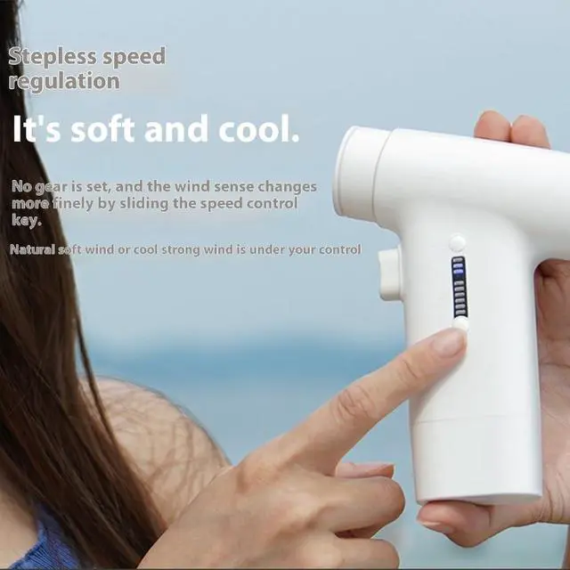 Alt view image 4 of 7 - Air Blower Adjustable Speed Handheld Fan 130000RPM Air Blower USB Rechargeable 5000mAh Cooling Fan Blower For Outdoor Use