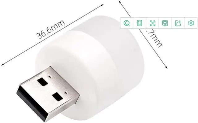 Alt view image 2 of 7 - Small Black Table lamp USB Plug Lamp Computer Mobile Power Charging USB Small Book Lamps LED Eye Protection Reading Light Small Round Light Night Light