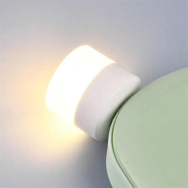 Alt view image 6 of 7 - Small Black Table lamp USB Plug Lamp Computer Mobile Power Charging USB Small Book Lamps LED Eye Protection Reading Light Small Round Light Night Light