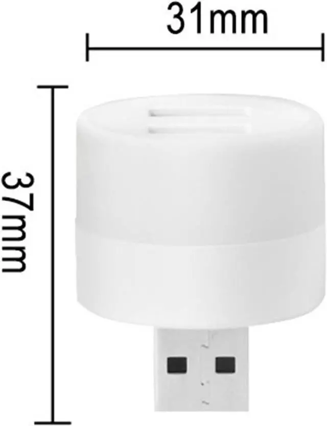 Alt view image 2 of 6 - Small Black Table lamp USB Plug Computer lamp USB Mobile Power Charging Small Book led Lamps Eye Protection Reading Light Small Round Night Light