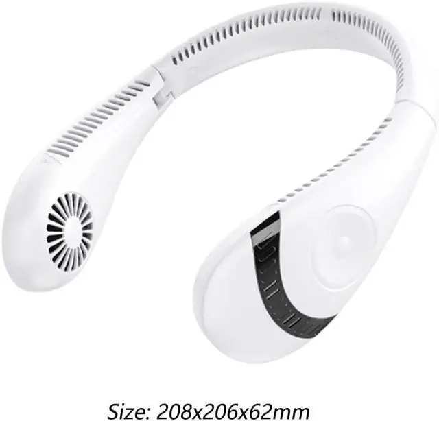Alt view image 2 of 4 - JYYBN Portable Hanging Neck Fan USB Rechargeable Bladeless Mute Sports Fans Summer Outdoor Air Cooling Wearable Neckband Fan