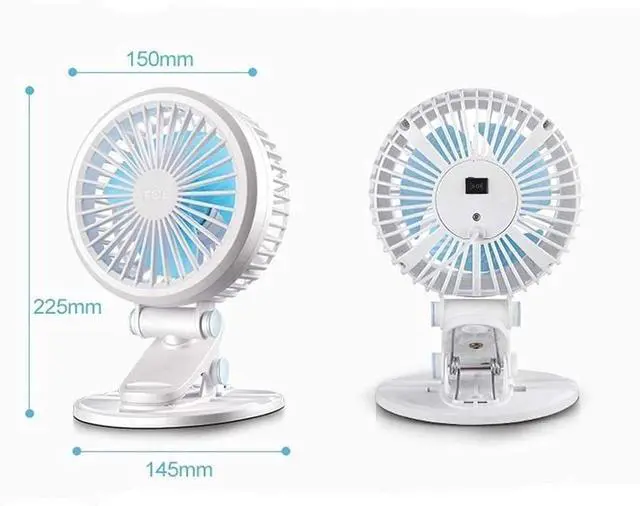 Alt view image 3 of 7 - Mini Clip-on Fan Rechargeable Battery Operated USB Desk Fan Portable Personal Fan Small Quiet Stroller Fan for Home, Office, Travel, Camping, Baby Pram Easy to Carry