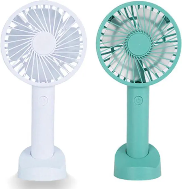 Main image of Mini fan portable fan handheld USB rechargeable fan electrical desktop air cooler outdoor travel hand fan 5 whiteandgreen