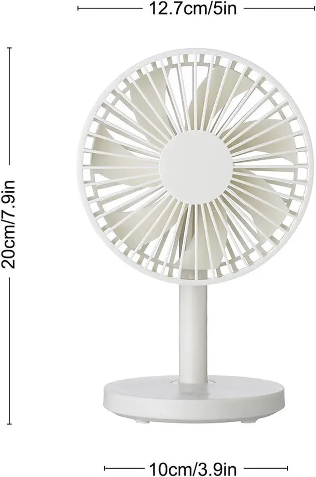 Alt view image 2 of 7 - USB Desktop Fan Household, Outdoor Portable Fan Office Household Enhancement 5 Fan Leaf Mobile Desktop Fan (Color : White)