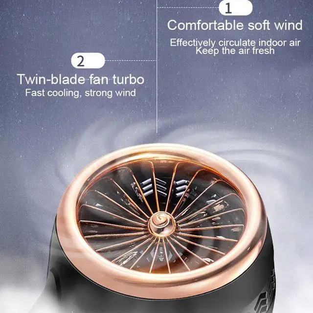 Alt view image 4 of 7 - Mini USB Desktop Fan Personal Portable Cooling Fan with 360 Rotation Adjustable Angle for Office Household Traveling