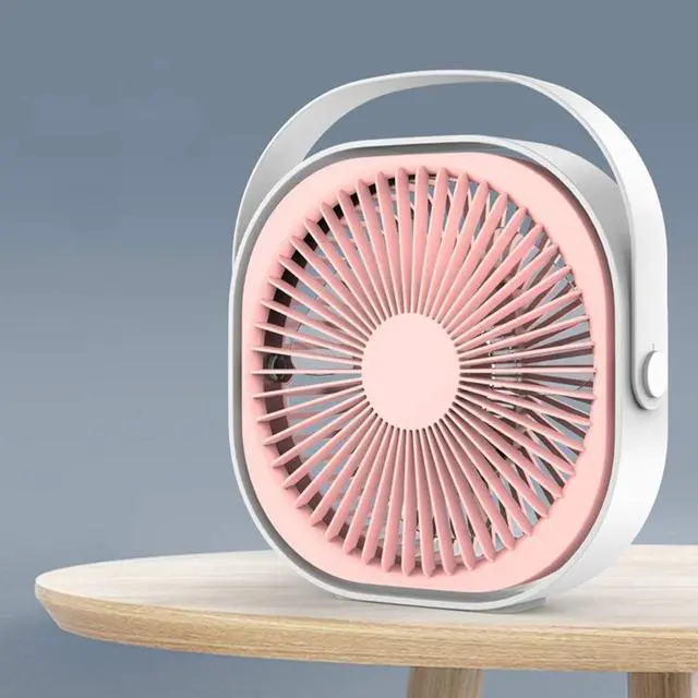 Main image of 7.8 Inch Desktop Mini Rechargeable Fan Office Home Creative Portable USB Small Fan,Pink