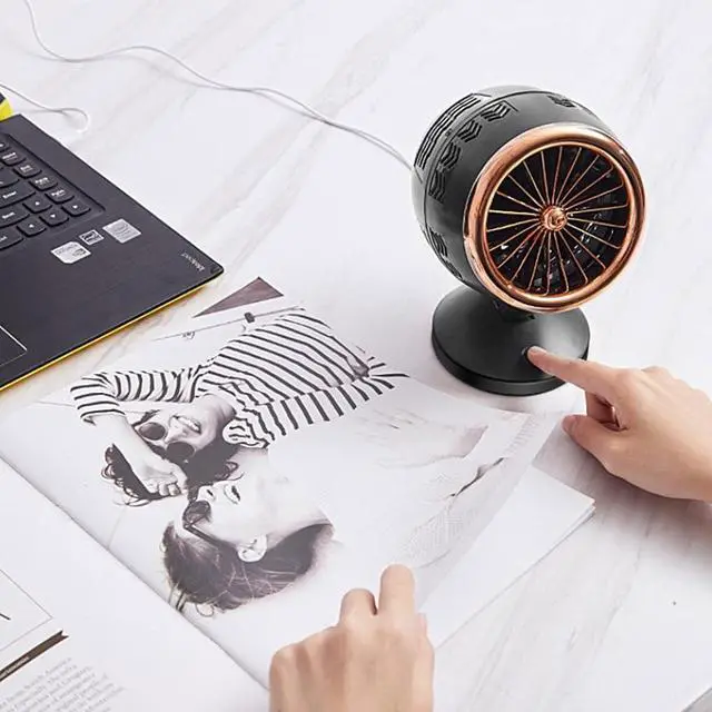 Alt view image 7 of 7 - Mini USB Desktop Fan Personal Portable Cooling Fan with 360 Rotation Adjustable Angle for Office Household Traveling