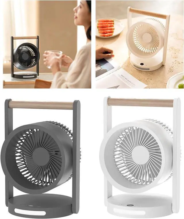 Alt view image 2 of 7 - USB Rechargeable Desktop Fan Multifunctional Cooling Fan Tabletop Fan Small Table Fan Suitable for Office and Home