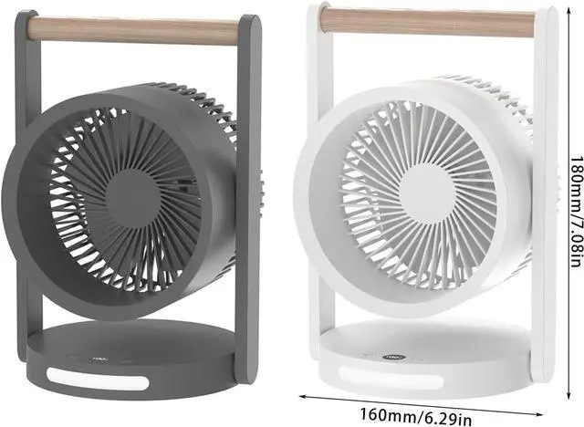 Alt view image 4 of 7 - USB Rechargeable Desktop Fan Multifunctional Cooling Fan Tabletop Fan Small Table Fan Suitable for Office and Home
