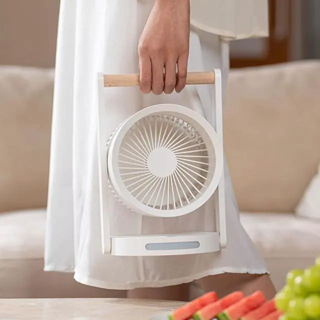 Alt view image 7 of 7 - USB Rechargeable Desktop Fan Multifunctional Cooling Fan Tabletop Fan Small Table Fan Suitable for Office and Home