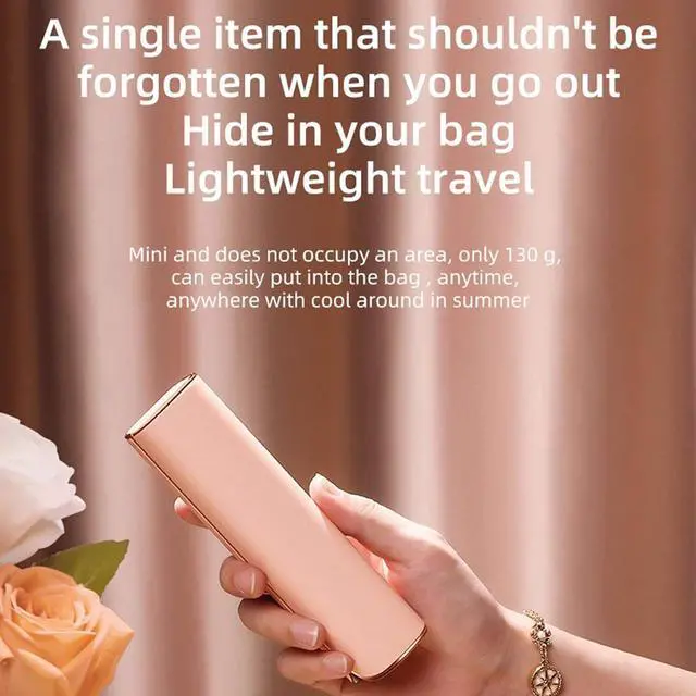 Alt view image 3 of 7 - USB Rechargeable Handheld Cooling Fan, 2-Gears Low Noise Multifunctional Small Fan, Portable Mini Electric Fan for Office Outdoor Traveling