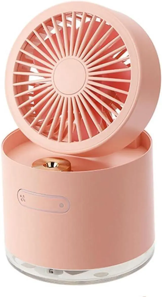 Main image of USB Fans Spray Desktop Humidification Small Fan, USB Small Desktop Fan, Portable Mini Air Conditioner, Suitable For Student Dormitory Silent Office, Bedside Fan ( Color : Pink , Size : 115x115x135mm )