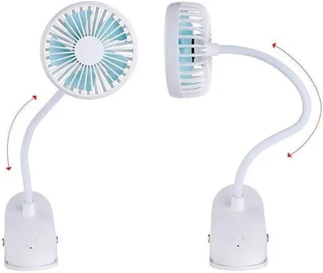 Main image of TONGSH USB Mini Fan Professional Mini Clip Fan with Rechargeble Battery, for Home, Bed, Car, Office and Desk Small Electric Fan with Ultra Quiet Operation & 2 Speed Settings (Color : Blue)