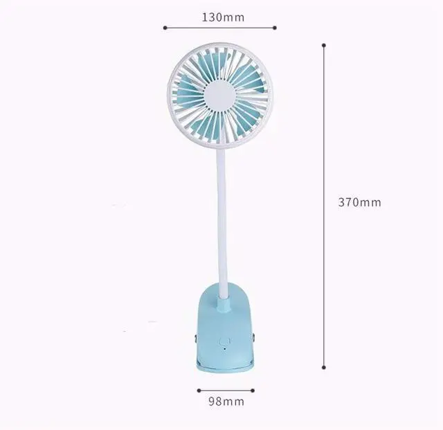 Alt view image 3 of 3 - TONGSH USB Mini Fan Professional Mini Clip Fan with Rechargeble Battery, for Home, Bed, Car, Office and Desk Small Electric Fan with Ultra Quiet Operation & 2 Speed Settings (Color : Blue)
