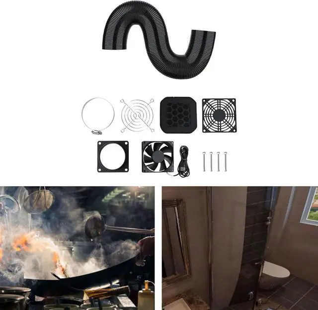 Alt view image 4 of 7 - Printer Insulation USB5V Exhaust Fan Ventilation Fan for Air Purification in Kitchens and Bathrooms