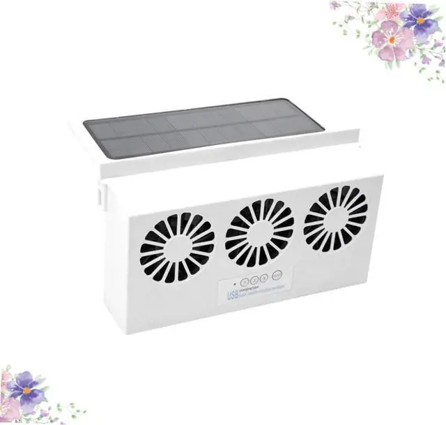 Alt view image 3 of 7 - Solar Car Cooling Fan Usb Rechargeable Exhaust Ventilation Fan for Vehicles Compact Solar Powered Design for Cars Trucks and Boats Air Circulation and Temperature Control