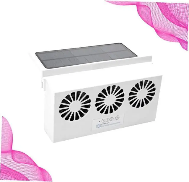 Alt view image 5 of 7 - Solar Car Cooling Fan Usb Rechargeable Exhaust Ventilation Fan for Vehicles Compact Solar Powered Design for Cars Trucks and Boats Air Circulation and Temperature Control