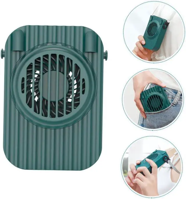 Alt view image 4 of 7 - 1 Set Hanging Neck Fan Tabletop Fan Electric Fan Small Personal Fans Office Desktop Fan Portable Fan Mini Hand Held Fan Facial Filter Sponge Tent Fans USB Travel Charging Fan Abs