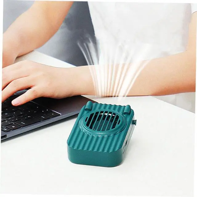Alt view image 6 of 7 - 1 Set Hanging Neck Fan Tabletop Fan Electric Fan Small Personal Fans Office Desktop Fan Portable Fan Mini Hand Held Fan Facial Filter Sponge Tent Fans USB Travel Charging Fan Abs