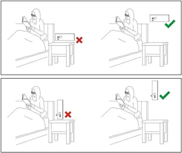 Alt view image 5 of 7 - Led Reading Wall Lamp USB Mobile Phone Charging Creative Study Bedroom Bedside Lamp with Switchable Rotating Wall Lamp Reading Light Backlight Wall Sconce Light,White Light