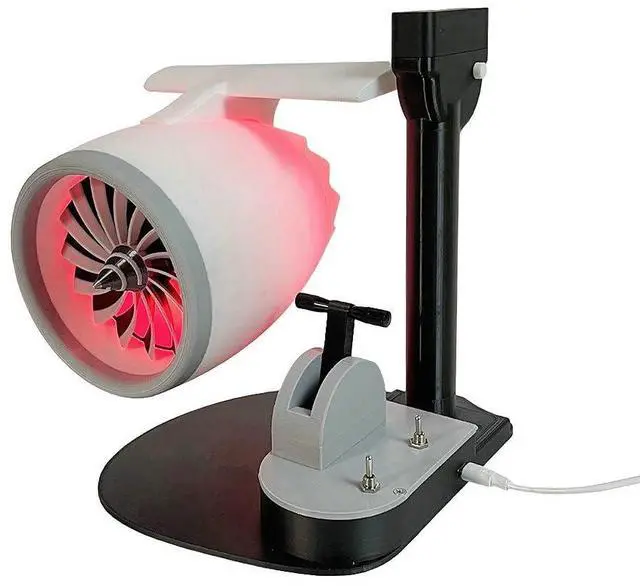 Main image of USB Fan Turbofan Engine Model Upgraded Desktop Creative Styling Jet Fan Toy Includes an Ultrasonic Atomization Device
