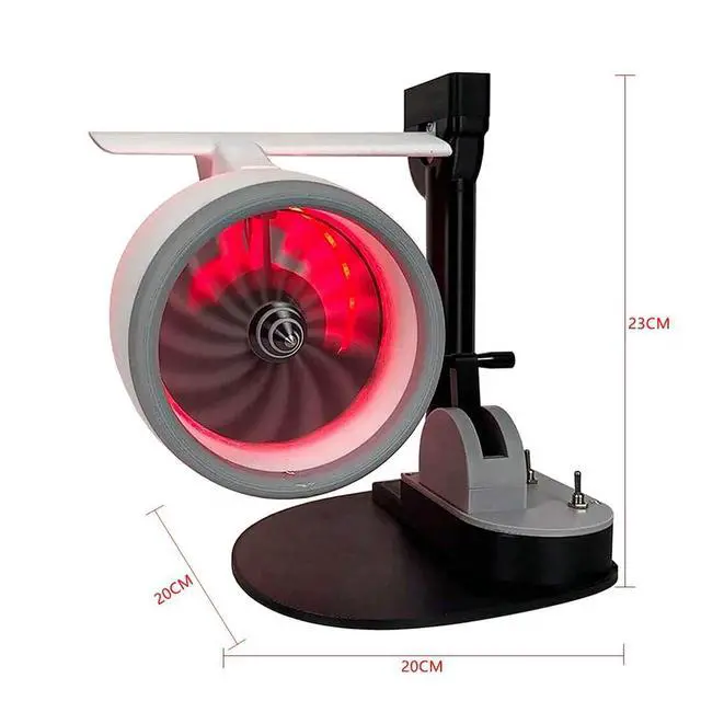 Alt view image 4 of 7 - USB Fan Turbofan Engine Model Upgraded Desktop Creative Styling Jet Fan Toy Includes an Ultrasonic Atomization Device