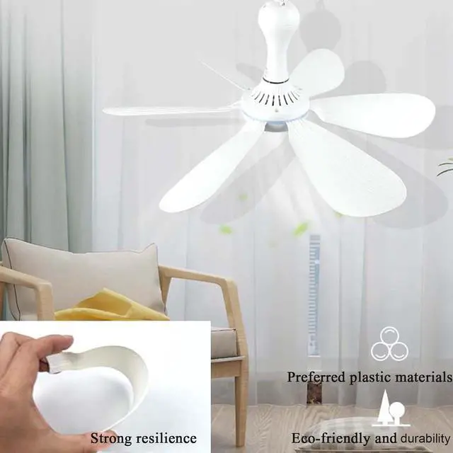 Alt view image 4 of 7 - Solar Fan with Remote Control 6/10w Solar Panel 6V Usb Ceiling Fans 6 Pieces Inserted ABS Blades Can Be Use for 8 Hours