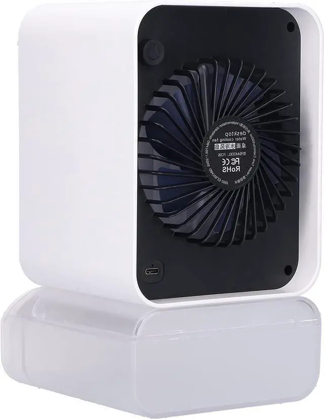 Main image of ZJchao USB Air Conditioner Fan Desktop Air Cooler with Nano RGB Lights 3 Speeds Quiet Humidifier for Home Office