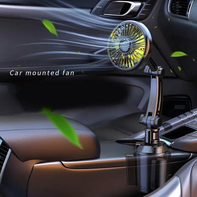 Alt view image 7 of 7 - USB Powered Car Fan 3 Powerful Speeds Adjust with 360 Degree Rotating for Travel Car