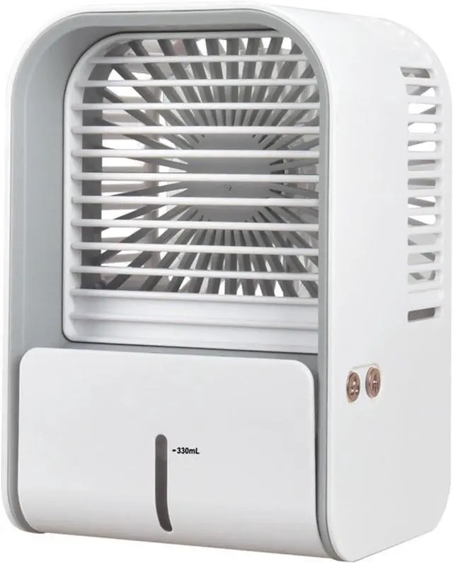 Main image of Portable Air Chiller - USB Rechargeable Evaporative Air Cooler Fan with 3 Quiet Speeds for Home and Office, Compact and Lightweight (Gray)(G)