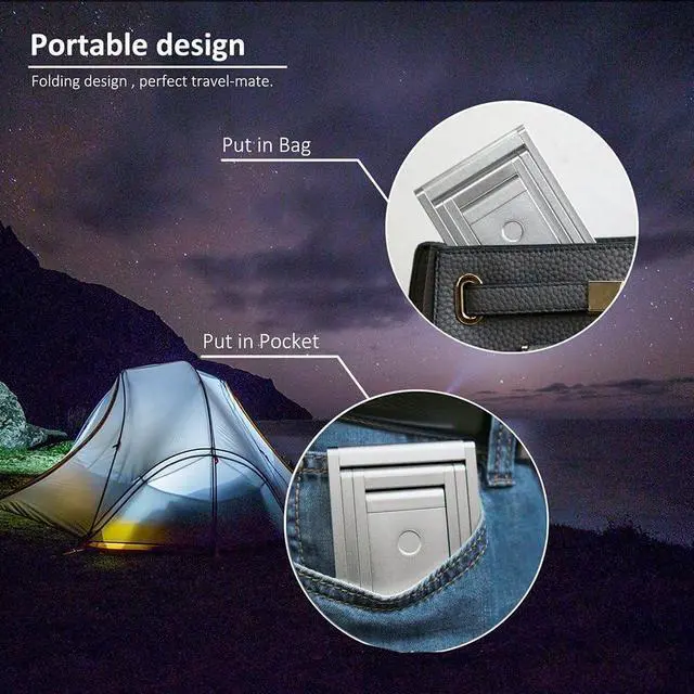 Alt view image 5 of 6 - Portable Foldable LED Multifunction Dimmable Lamp with USB Charging, Creative United of Wall lamp and Desk lamp (Gold) (Silver)