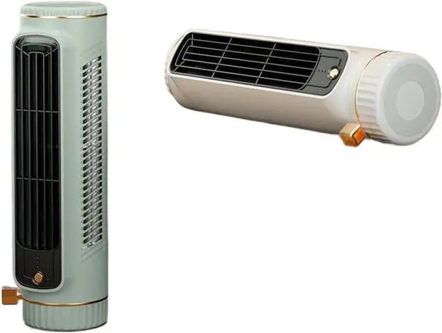 Alt view image 5 of 7 - Tower Fan USB Charging Portable Air Conditioner Desktop Cooling Fan Bladeless Summer Fan Home Office(Green)