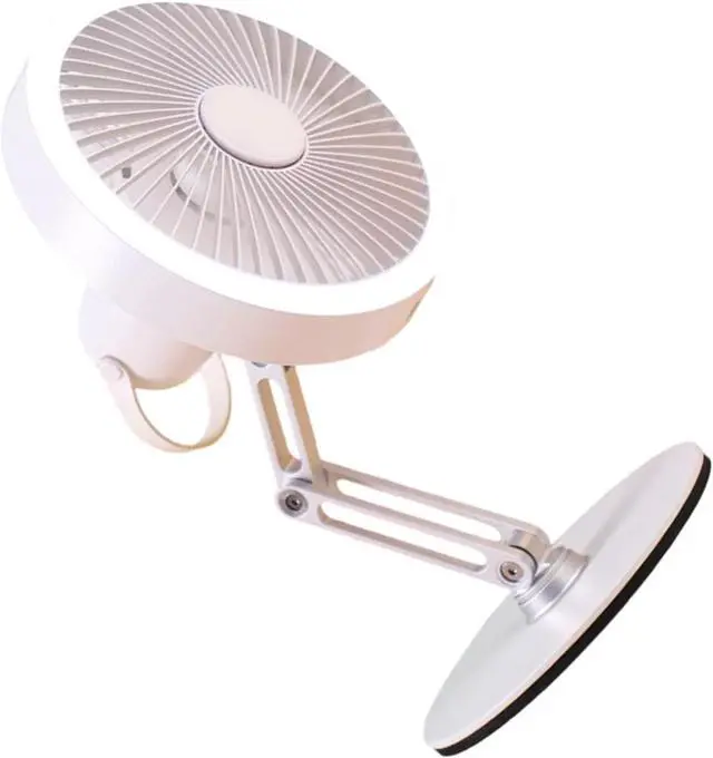 Alt view image 3 of 7 - 360 Degree Rotating Base USB Desktop Fan Adjustable 3 Speed Quiet Fan With LED Lighting Cooling For Office Adjustable Speed Desk