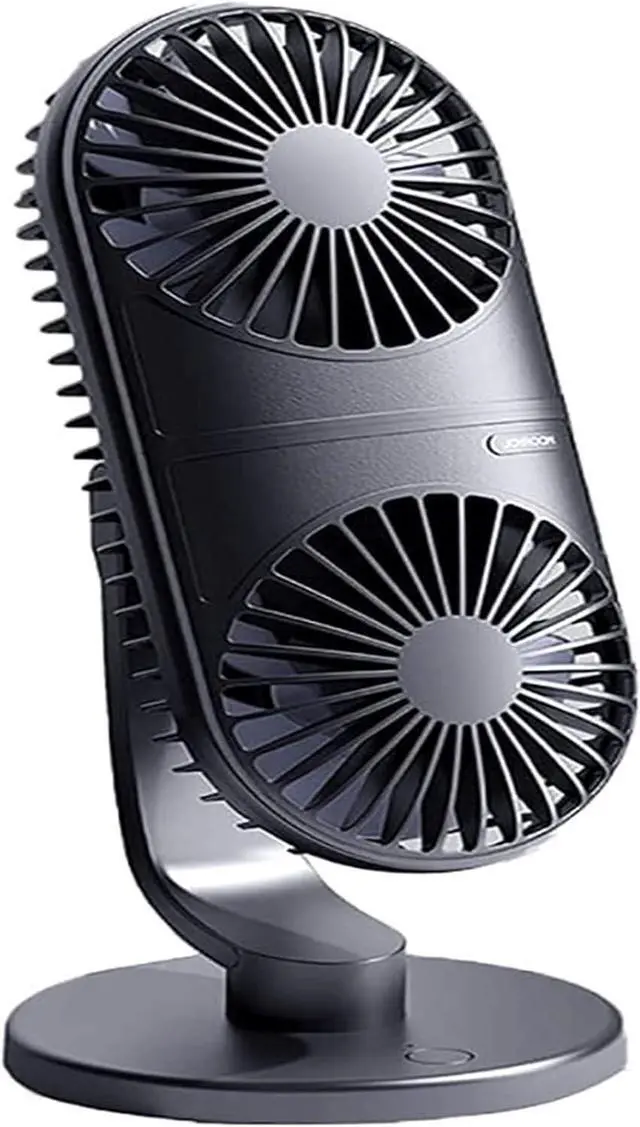 Main image of Strong Airflow Mini Fan Dual Fan with 3 Speeds Portable Small Power Handheld Fan USB Rechargeable Battery Operated Small But Powerful Table Fan Portable