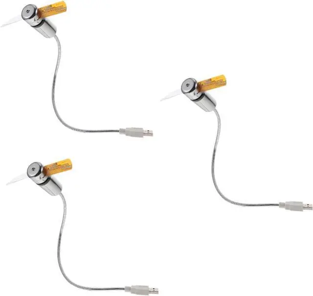 Main image of POPETPOP 3pcs LED Clock Fan Mini USB Computer Fan with Temperature Display for Home Office and Travel Compact and Lightweight Design Durable and Material present Option