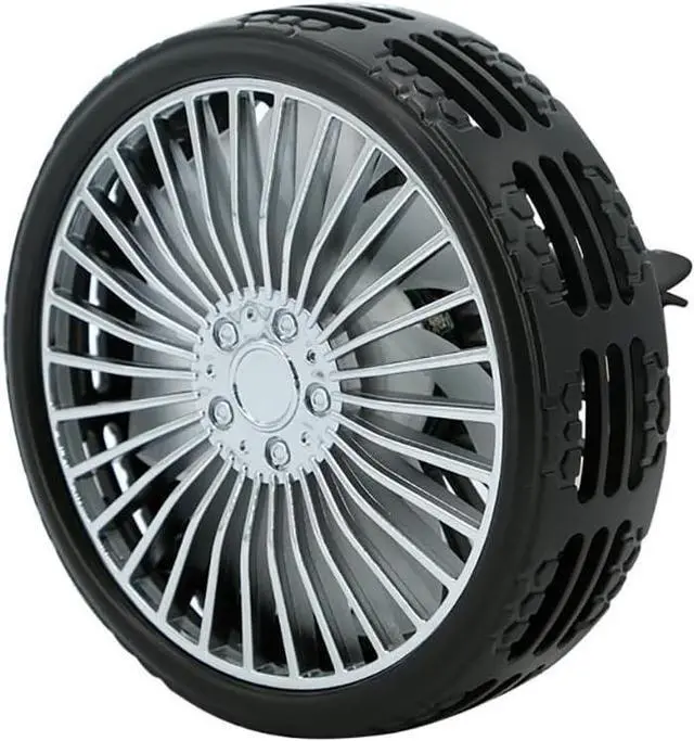 Main image of Mini Fan for Car,Tire-Shape Cooling Fan for Summer, USB Clip on Fan, Travel Camping Small Fan, 3 Speed Adjustable, Car Air Vent USB Fans, Portable Desk Fan, Multifunctional Personal Fan,Black