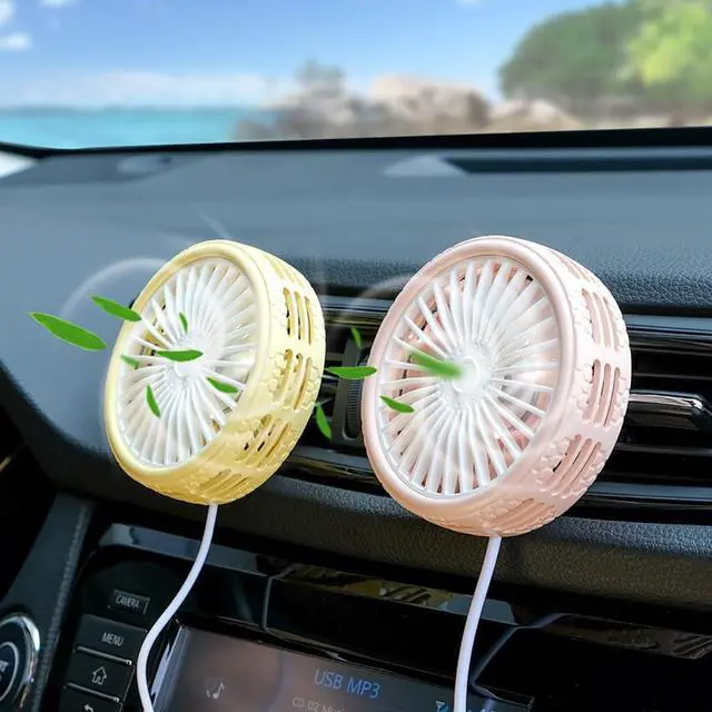 Alt view image 5 of 7 - Mini Fan for Car,Tire-Shape Cooling Fan for Summer, USB Clip on Fan, Travel Camping Small Fan, 3 Speed Adjustable, Car Air Vent USB Fans, Portable Desk Fan, Multifunctional Personal Fan,Black