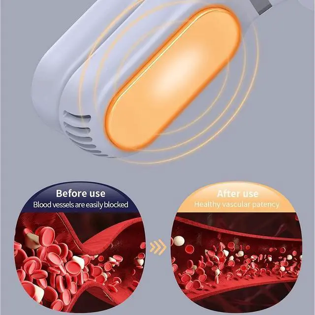 Alt view image 6 of 7 - Personal Neck Fan,USB Rechargeable Hands Free Bladeless Portable Mini Fans, Cold Compress/hot Compress Shoulder Neck Therapy InstrumentHeadphone Design Neck Air Conditioner, for Outdoor Travel