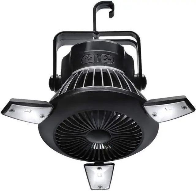 Main image of Camping Fans with LED Lights Tent Fan with Hanging Hook Rechargeable Battery Operated Handy Fan for Home and Camping