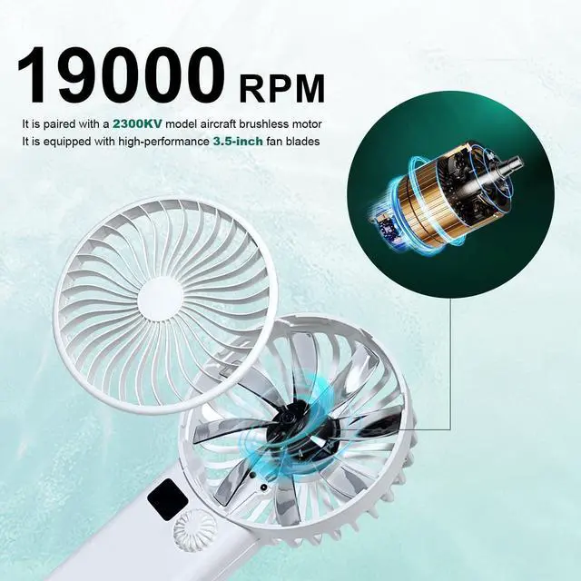 Alt view image 3 of 7 - Handheld Brushless Turbo Fan with 19000 RPM High-Speed Drone Motor, Portable Super Strong Wind Cooling Fan, Requires 2x 21700 Battery (Not Included), for DIY/Drone/Camping/Outdoor