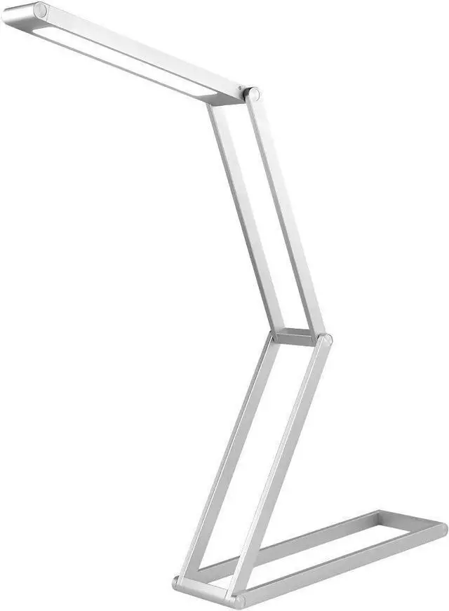 Main image of MORECOO Super Bright Portable LED Desk Lamp, Eye-Care Foldable Lamp for Bedtime Studying or Reading and Outdoor Camping, 2 Brightness Settings (Silver)