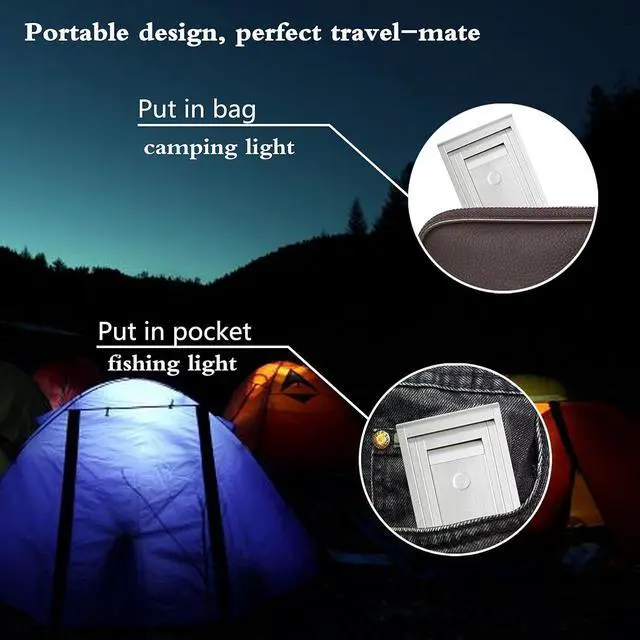 Alt view image 7 of 7 - MORECOO Super Bright Portable LED Desk Lamp, Eye-Care Foldable Lamp for Bedtime Studying or Reading and Outdoor Camping, 2 Brightness Settings (Silver)