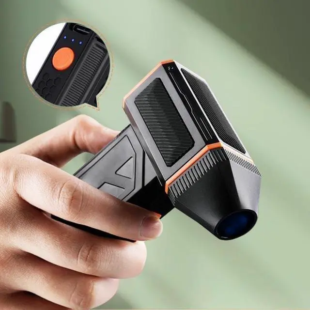 Alt view image 3 of 7 - Portable Mini High Speed Fan, Rechargeable, 3-Speed, Air Cleaner, Car Wash Blower