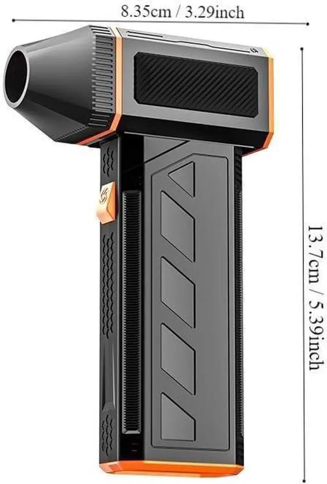 Alt view image 5 of 7 - Portable Mini High Speed Fan, Rechargeable, 3-Speed, Air Cleaner, Car Wash Blower