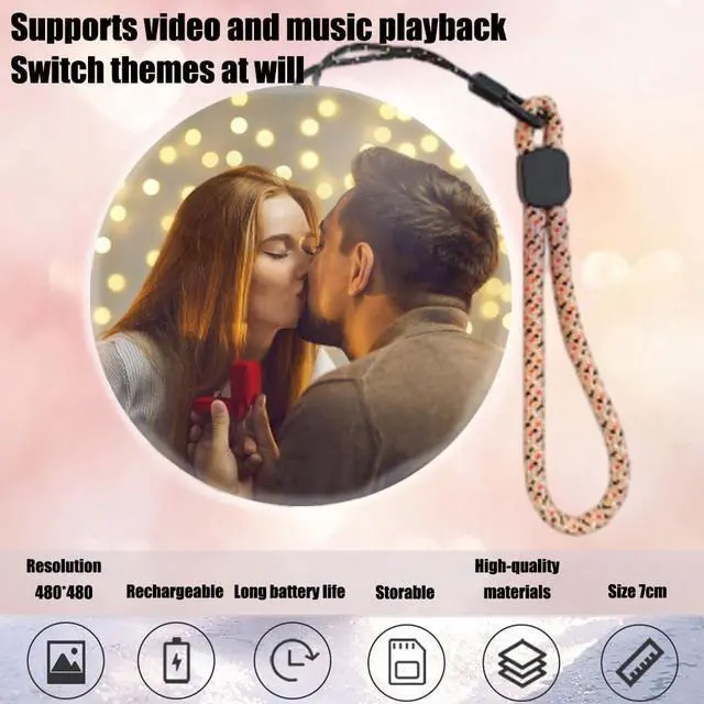 Alt view image 2 of 7 - Memory Orb Lamp, 2.7in Memory Sphere Lamp Video, Memory Orb Video Crystal Ball, Personalized Uploadable Videos & Photos 3D Video Crystal Ball, LED Glass Gift for Anniversary (White)