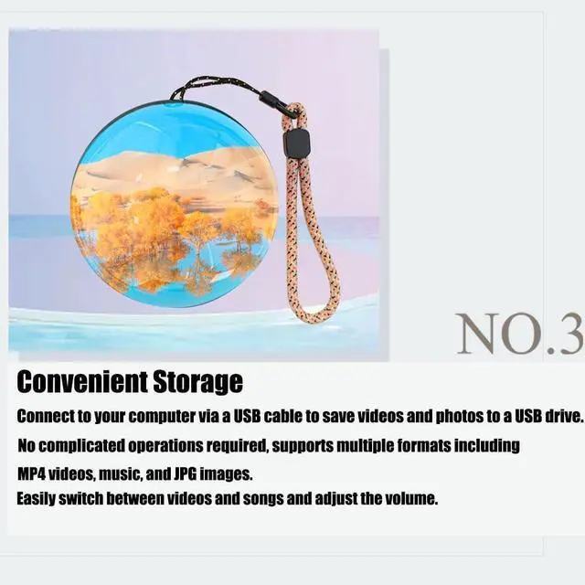 Alt view image 6 of 7 - Memory Orb Lamp, 2.7in Memory Sphere Lamp Video, Memory Orb Video Crystal Ball, Personalized Uploadable Videos & Photos 3D Video Crystal Ball, LED Glass Gift for Anniversary (White)