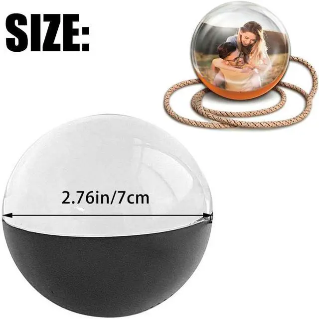 Alt view image 7 of 7 - Memory Orb Lamp, 2.7in Memory Sphere Lamp Video, Memory Orb Video Crystal Ball, Personalized Uploadable Videos & Photos 3D Video Crystal Ball, LED Glass Gift for Anniversary (White)