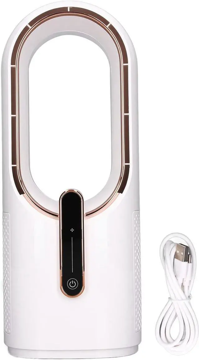 Main image of Desk Fan, Mini Bladeless Fan with 3 Cooling Speed Quiet Touch Control Fan Portable USB Charging Fan for Bedroom OfficePersonal Fans
