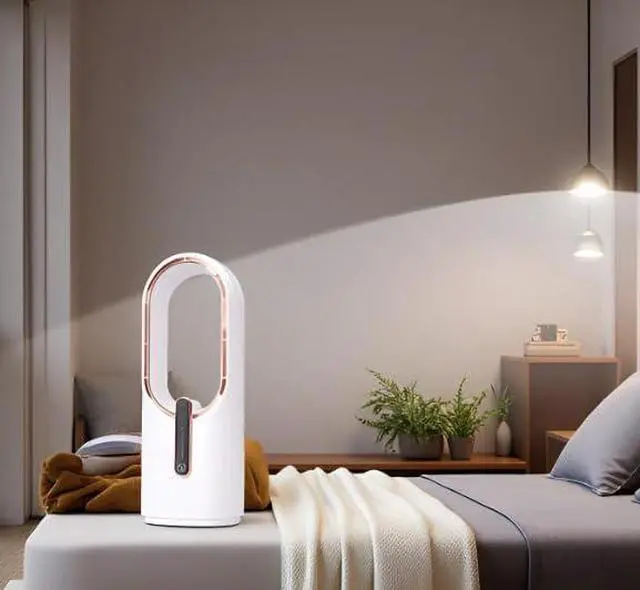 Alt view image 5 of 7 - Desk Fan, Mini Bladeless Fan with 3 Cooling Speed Quiet Touch Control Fan Portable USB Charging Fan for Bedroom OfficePersonal Fans