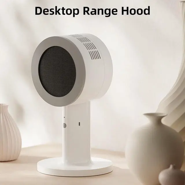 Alt view image 3 of 7 - ciciglow Portable Range Hood, 2 Speeds Desktop Kitchen Exhaust Fan, USB Rechargeable Low Noise Vent Fan for RV Indoor BBQ Hot Pot